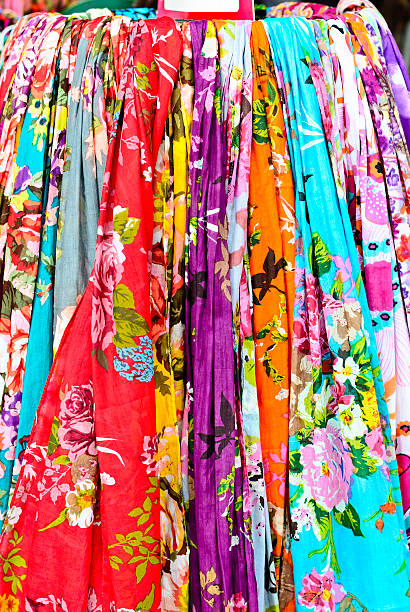 istock Colorful scarves at a market 498511985