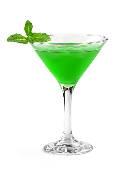 cóctel verde - apple martini fotografías e imágenes de stock