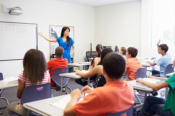 istock Female High School Teacher Taking Class 498512575