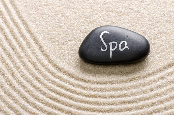 istock Black stone with the inscription Spa 498522296