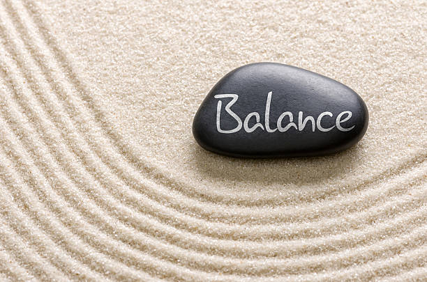 istock Black stone with the inscription Balance 498522338