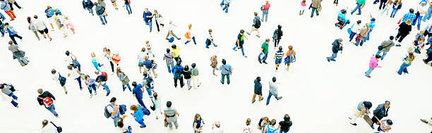 istock Urban Crowd, London - England. Aerial View. 498525863