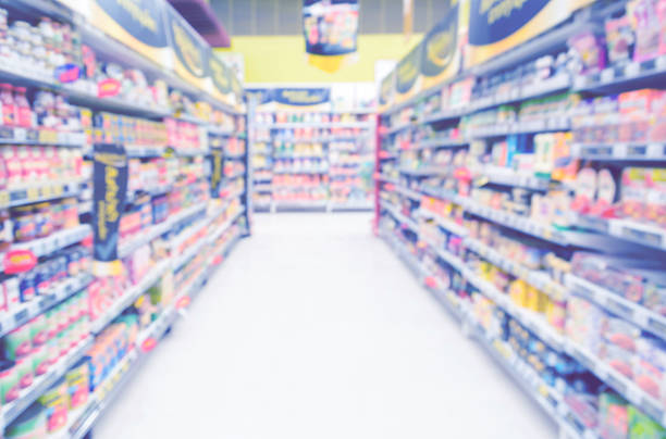 istock Supermarket store blur background 498525924