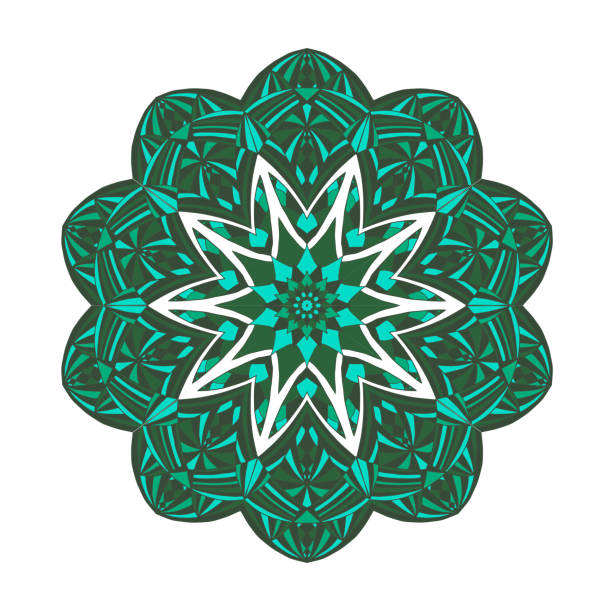 ilustrações de stock, clip art, desenhos animados e ícones de mandala. floral abstrato étnicas de elementos decorativos - napkin black blank ideas