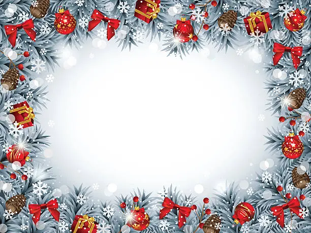 Vector illustration of Christmas Frame