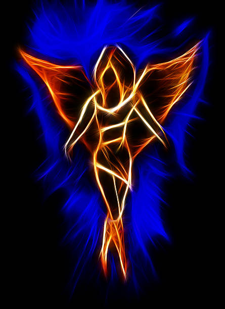 istock Fiery angel fractal 498527750