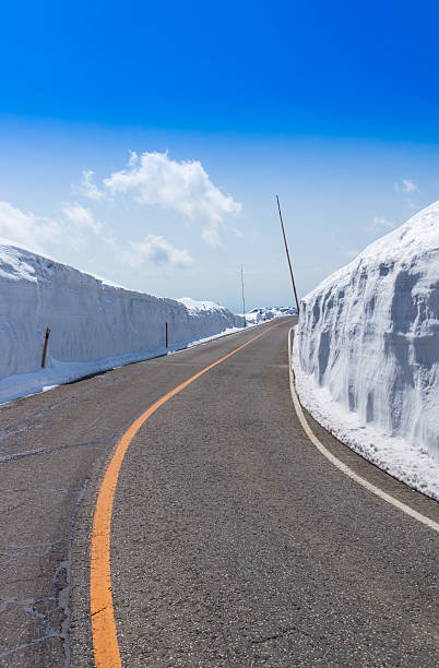 istock The bend along snow corridor, Japanese Alps 498527825