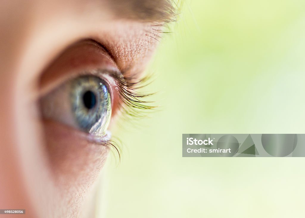 human eye macro human eye Cataract Stock Photo