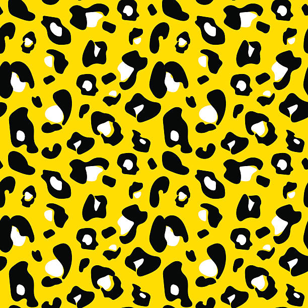nahtlose bunte extravaganten leopardenmuster in gelb, schwarz ein - exoticism animal africa cheetah stock-grafiken, -clipart, -cartoons und -symbole