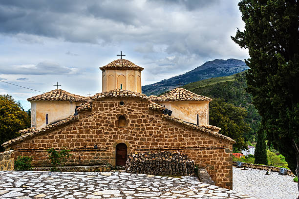 istock Old Byzantine Church at Greece 498528959
