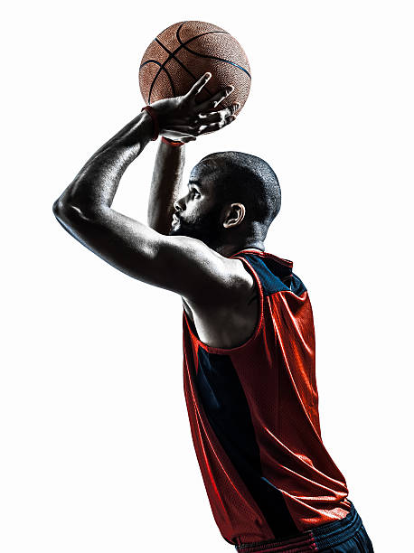 istock african man basketball player free throw silhouette 498529193