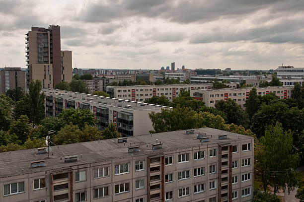 istock Typical socialist block of flats in Vilnius 498529229