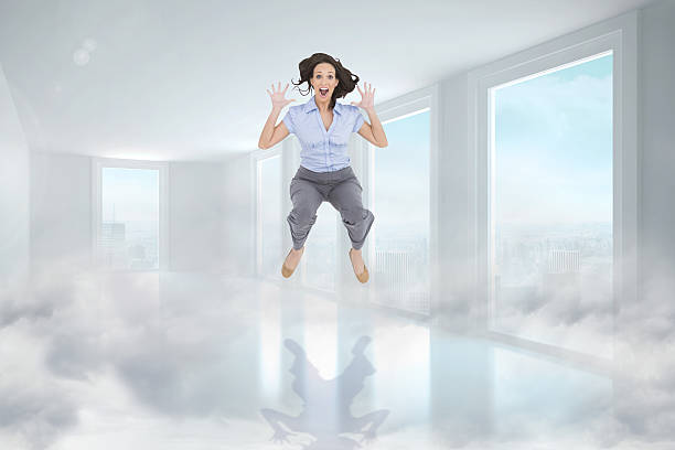 istock Composite image of cheerful classy businesswoman having fun 498529899