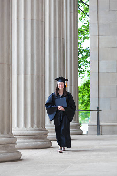 istock Happy Graduating Young Woman Student Walking on College Campus Horizontal 498530936
