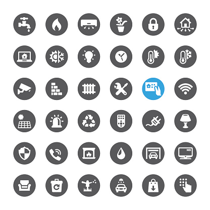 Smart House Technology related icons. 