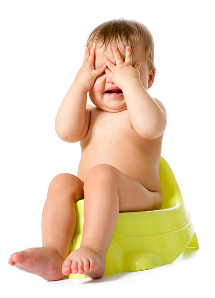 istock Funny baby on potty 498533494