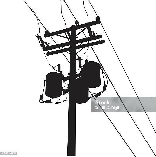 Power Lines Stock Illustration - Download Image Now - Power Line, Computer Graphic, Vector