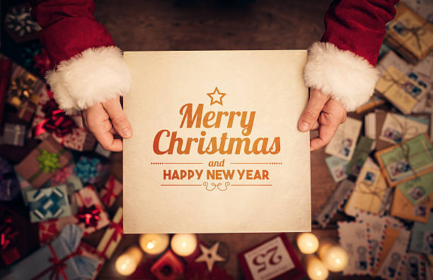 istock Merry Christmas and Happy New Year message 498548044