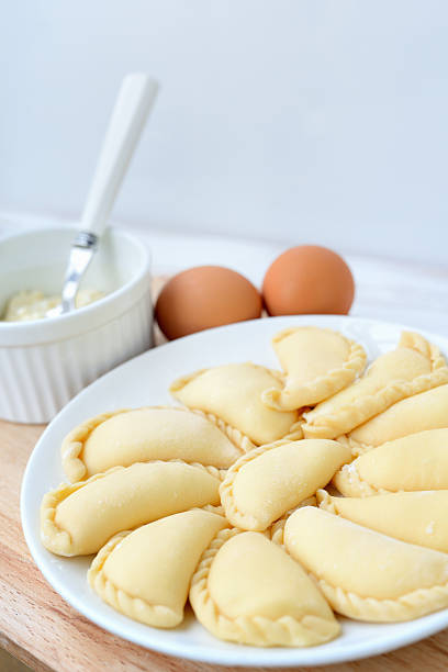 istock Varenyky stuffed with cottage cheese 498549497