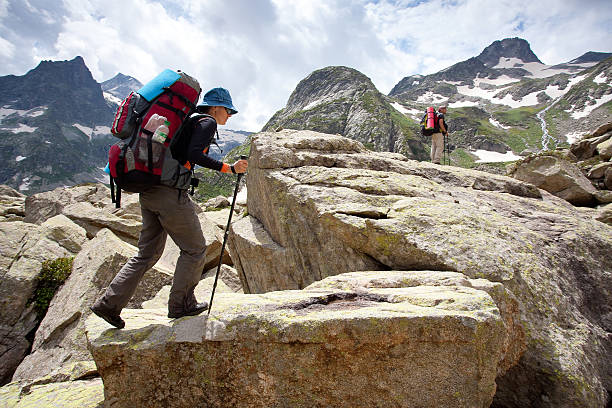 istock Hiker tecking in Caucasus mountains 498551186