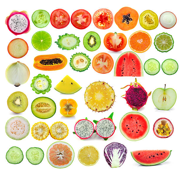 istock fruit and vegetable slice collection isolated on white backgroun 498551699