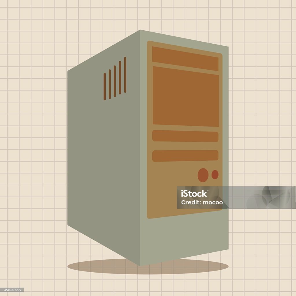 Computer Theme Host Computer Elements Vector Stock Illustration ...