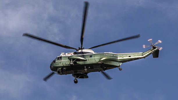 Marine One Presidential Helicopter stock photo
