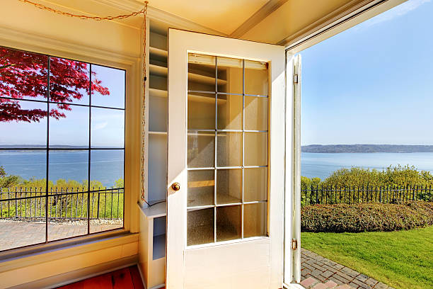istock Open door from living room to back yard 498553211