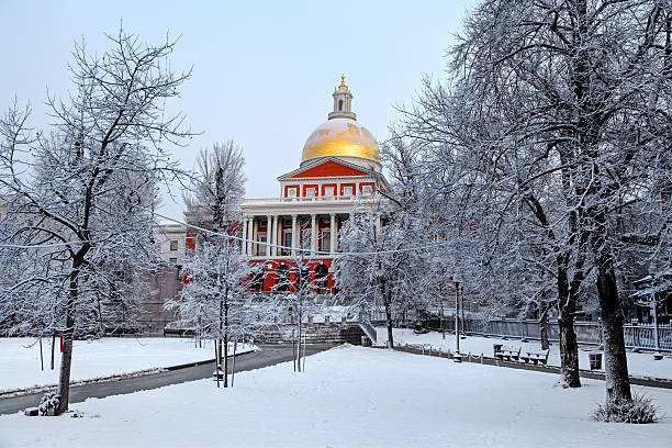 istock Massachusetts State House in winter 498553940