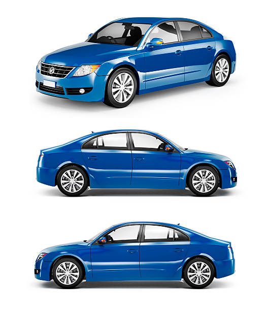 istock 3D Image of Blue Family Car 498554775