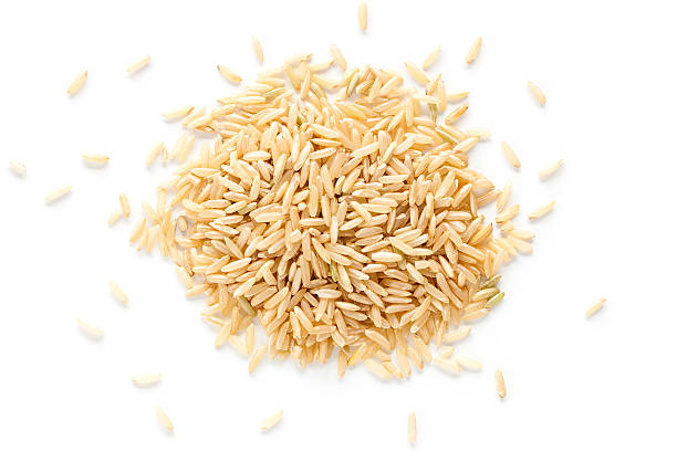 현미 - brown rice rice healthy eating organic 뉴스 사진 이미지