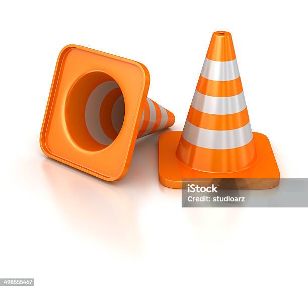 Traffic Cones Stock Photo - Download Image Now - Boundary, Cone Shape, Construction Barrier