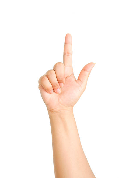 istock female hand touching or pointing to something 498559314
