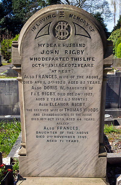 eleanor rigby: him and her grave em liverpool - eleanor - fotografias e filmes do acervo