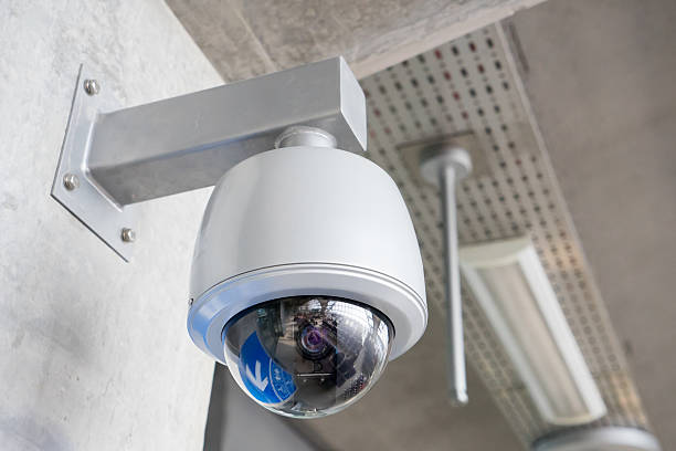 istock Security Camera, CCTV on location at airport 498567499
