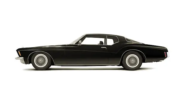 Buick Riviera 1972 isolated on white.