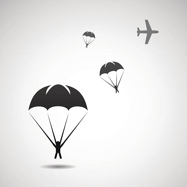 Parachute sport illustration vector art illustration