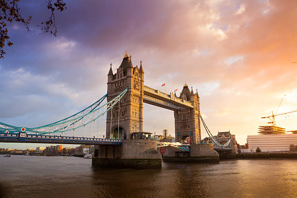 istock Tower Bridge at sunset sunrise night twilight London, England, UK 498568795