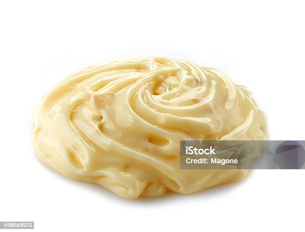 Curl Of Mayonnaise Or Processed Cheese Stock Photo - Download Image Now - Cheese, Condiment, Cooking