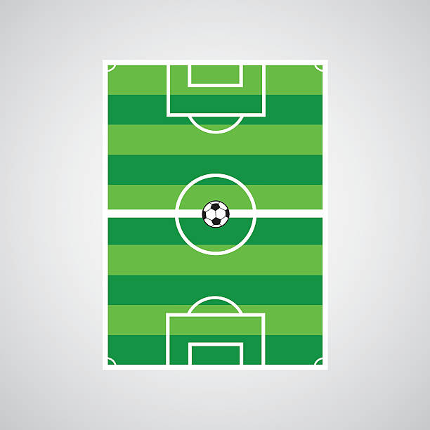 ilustrações de stock, clip art, desenhos animados e ícones de símbolo de campo de futebol verde - soccer stadium fotografia de stock