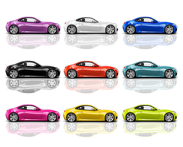 istock Collection of Multicolored 3D Modern Cars 498570307