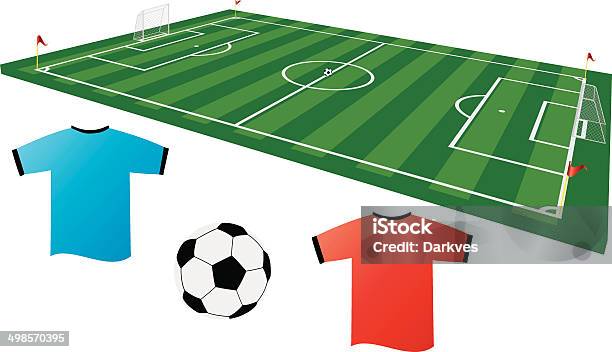 Soccer 2 - Immagini vettoriali stock e altre immagini di Bandierina del corner - Bandierina del corner, Blu, Calciare