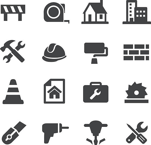 illustrations, cliparts, dessins animés et icônes de construction d'icônes-série acme - rénovation intérieure