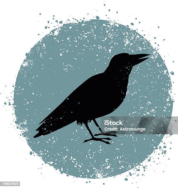 Crow Stock Illustration - Download Image Now - Raven - Bird, In Silhouette, Acute Angle