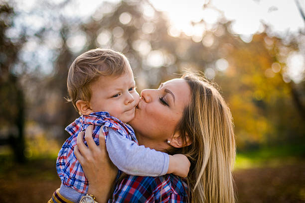 istock Happy woman and her little son 498572724