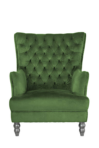 istock Green classical style armchair. Clipping path. 498572826