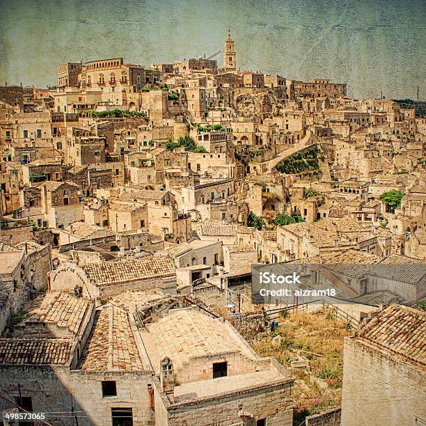 The Sassi Z Rupestrian Miasto Basilicata Matera Włochy - zdjęcia stockowe i więcej obrazów Antyczny