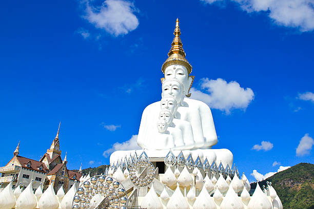 istock White Buddha Statue at Phasornkaew Temple 498573908