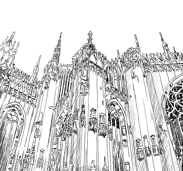 「duomo di milano ます。 - cathedral点のイラスト素材／クリップアート素材／マンガ素材／アイコン素材