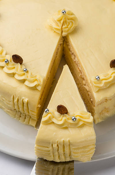 Slice of homemade fruit cake